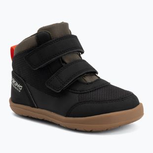 Dětské barefoot boty Viking Footwear Aspen Barefoot Mid 2V Waterproof černé