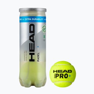 Míčky na padel HEAD Padel Pro+ 3 ks yellow