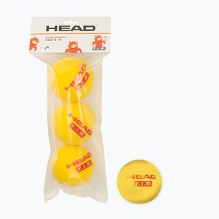 HEAD Tip Červené pěnové dětské tenisové míčky 3 ks žluté 578363