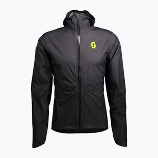 Pánská běžecká bunda SCOTT RC Run Waterproof black/yellow