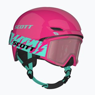 Dětská lyžařská helma SCOTT Track + Gogle Factor Pro Combo neon pink/mint green