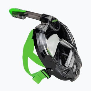 Celoobličejová šnorchlovací maska SEAC Libera black/green lime