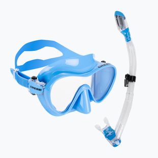 Potápěčská sada Cressi F1 + Supernova Dry blue metal