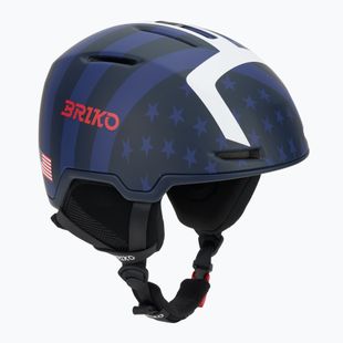 Lyžařská helma Briko Aran USA matte tangaroa blue/biscay blue/cardinal red/white