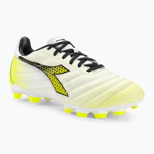 Dětské kopačky Diadora Brasil Elite GR LT LPU Y bílá/černá/fluo žlutá