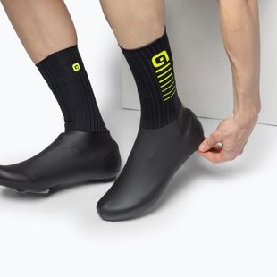 Chrániče na cylkistické tretry  Alé Whizzy Winter black/fluo yellow