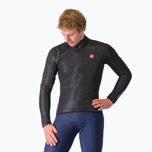 Pánská cyklistická bunda Castelli Squall Shell light black/silver gray
