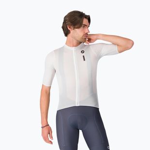 Pánský cyklistický dres Castelli Drittone Logo white/black