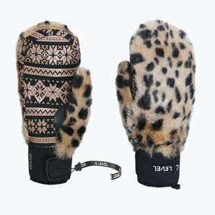 Dámské lyžařské rukavice Level Siberian Mitt pink brown