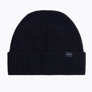 Pánská zimní čepice Woolrich Knitted Ribbed Beanie melton blue