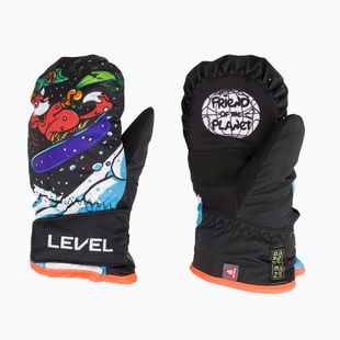 Level Animal dětské lyžařské rukavice pk černé