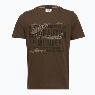 Pánské tričko Aeronautica Militare TS2535UJ00641 chestnut brown