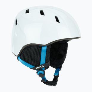 Dětská lyžařská přilba Briko Makalu Jr shiny white/lochmara blue