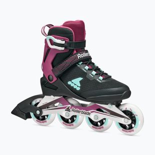Dámské kolečkové brusle Rollerblade Macroblade 84 W black/burgundy/ocean green