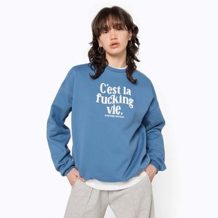 Dámská mikina Kaotiko C'est la vie denim blue