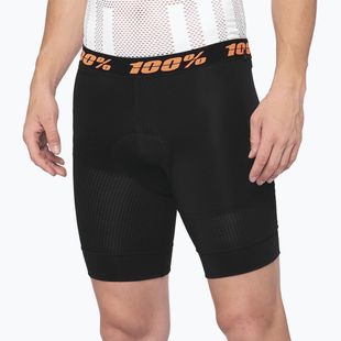 Pánské cyklistické boxerky s vložkou 100% Crux Liner black