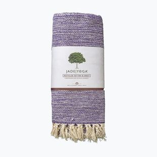 Jógová deka JadeYoga Recycled Cotton Hand Loomed Yoga purple