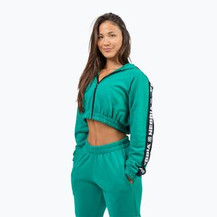 Dámská mikina NEBBIA Crop Hoodie Iconic green