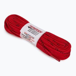 Tkaničky do bruslí Tempish Hockey Waxed red
