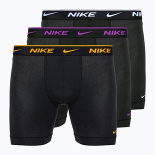 Pánské boxerky Nike Everyday Cotton Stretch 3 páry black/gold/black