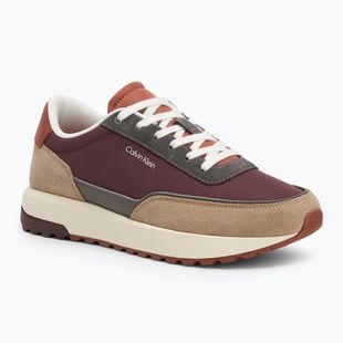 Pánské boty Calvin Klein HM0HM01714 Low Top Lace Up Repreve Mix Silver Mink/Vineyard Wine