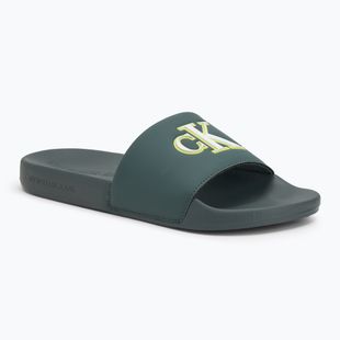 Pánské nazouváky Calvin Klein YM0YM01281 Jelly Mono PU Seaside Aqua/White