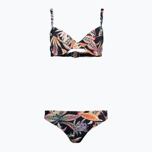 Dámské dvoudílné plavky O'Neill Julia Wb Rita Bikini black tropical flower