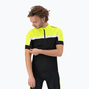 Pánský cyklistický dres Rogelli Course black/fluor/white