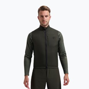 Pánská cyklistická vesta Rogelli Advntr Insulated army green 