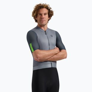 Pánský cyklistický dres Rogelli Fast grey / turguoise