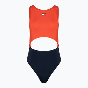 Dámské jednodílné plavky Tommy Jeans Cut Out One Piece hot heat