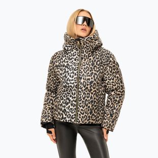 Dámská lyžařská bunda Nikkie Newport Leopard beige