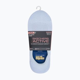 Dámské ponožky SKECHERS Non Terry No Show Liner 3 páry blue/green