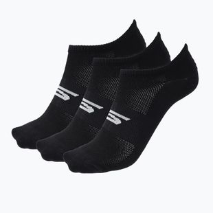 Pánské ponožky SKECHERS Microfiber Non Terry No Show 3 páry black/white
