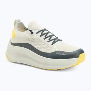 Pánské boty Calvin Klein YM0YM01457 Chunky Runner Lace Up Sock Knit vaporous white/coal/buttercup