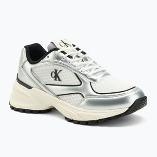 Dámské boty Calvin Klein YW0YW02063 Hike Runner Lace Up Mesh Mix silver/black/bright white