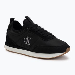 Dámské boty Calvin Klein YW0YW02060 Retro Runner Sock Laceup Mix Mat black/gyn metal/gum