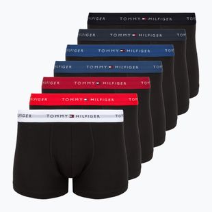 Boxerky Tommy Hilfiger Trunk WB 7 pairs blk/mid red/aegean sea/dsrt sky/blu jeans/f r/wht