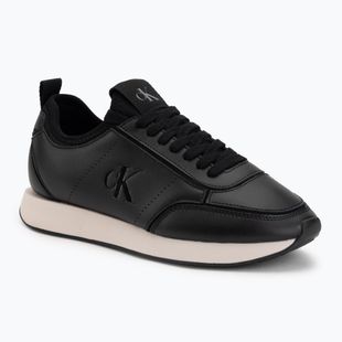 Dámské boty Calvin Klein HW0HW03118 Retro Runner Sock PANL Leather Neo black/crystal grey