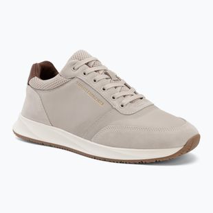 Pánské boty Tommy Hilfiger Runner Suede Mix classic stone tracksuits