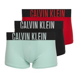 Pánské boxerky Calvin Klein 000NB3775A Trunk black/goji berry/aqua blue
