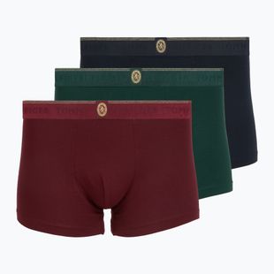 Pánské boxerky Tommy Hilfiger Trunk 3 pack navy blue/nocturnal green/burgundy