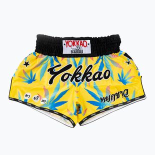 Pánské fitness šortky YOKKAO Wax CarbonFit yellow