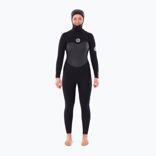 Dámský neopren Rip Curl Flashbomb 6/4mm Hooded Chest Zip Steamer black
