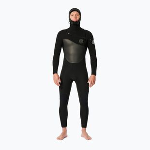 Pánský neopren Rip Curl Flashbomb 6/4mm Hooded Chest Zip black