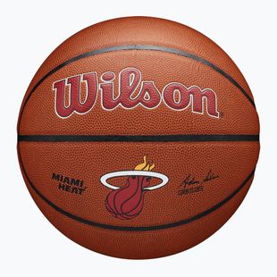 Basketbalový míč Wilson NBA Team Alliance Miami Heat brown velikost 7