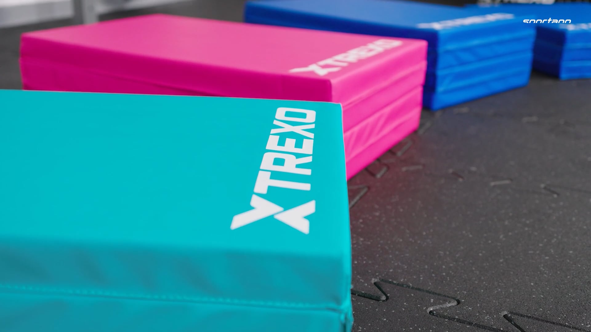 Skládací gymnastická matrace XTREXO 195 x 80 x 5 cm blue