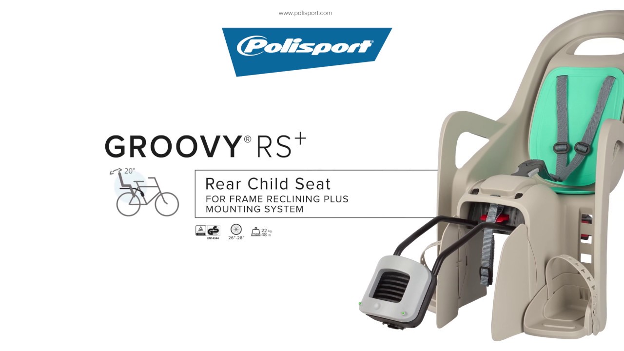 Dětská sedačka na kolo Polisport Groovy RS+ black/dark grey