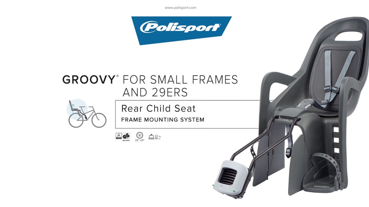 Dětská sedačka na kolo Polisport Groovy Maxi FF 29 black/dark grey